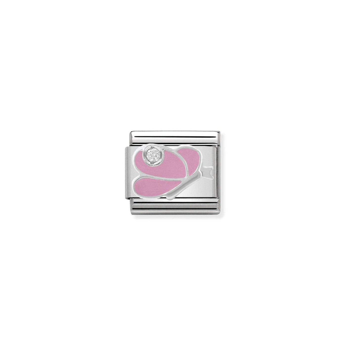 Nomination Silvershine Pink Butterfly CZ Charm - Rococo Jewellery