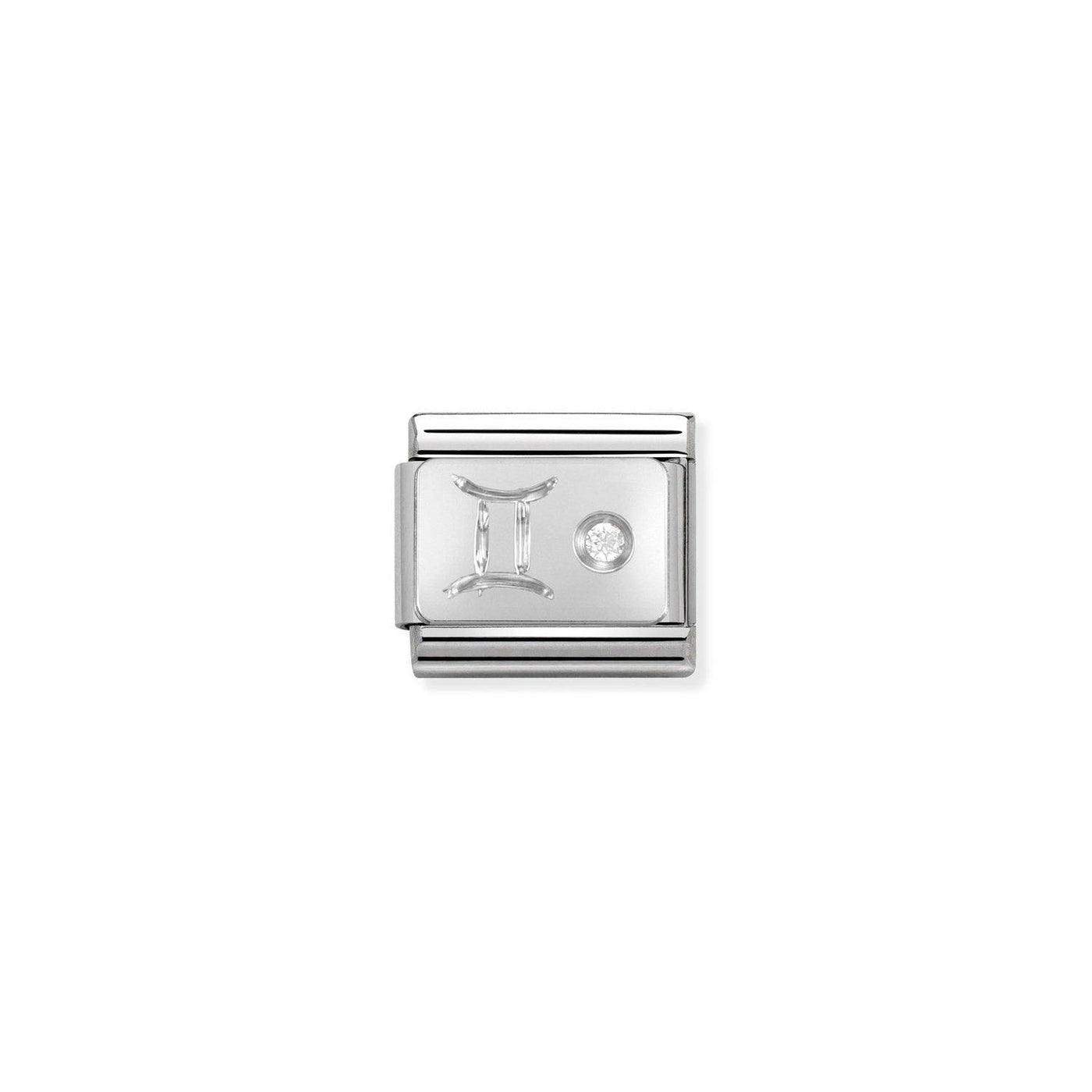 Nomination Classic Silver Gemini CZ Charm - Rococo Jewellery
