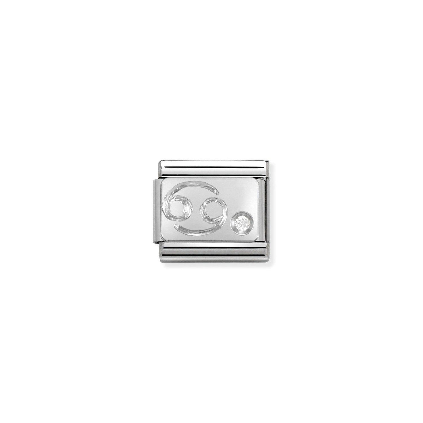 Nomination Classic Silver Cancer CZ Charm - Rococo Jewellery