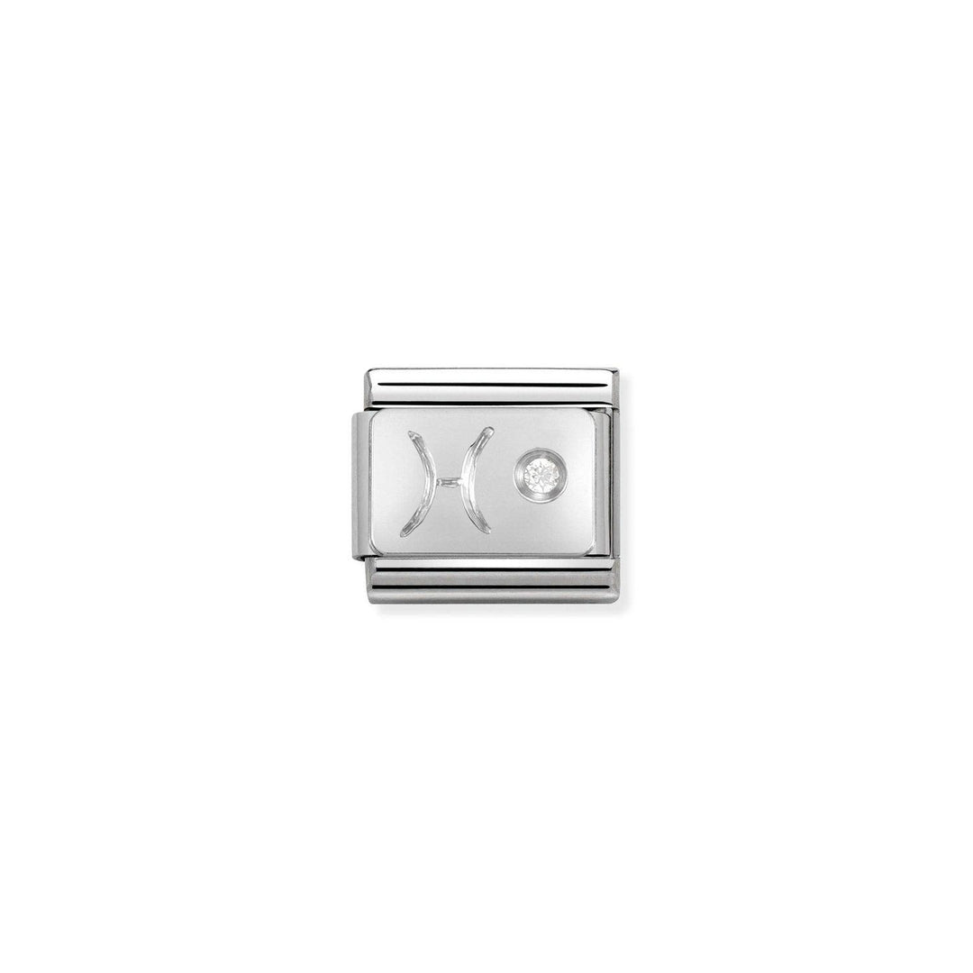 Nomination Classic Silver Pisces CZ Charm – Rococo Jewellery