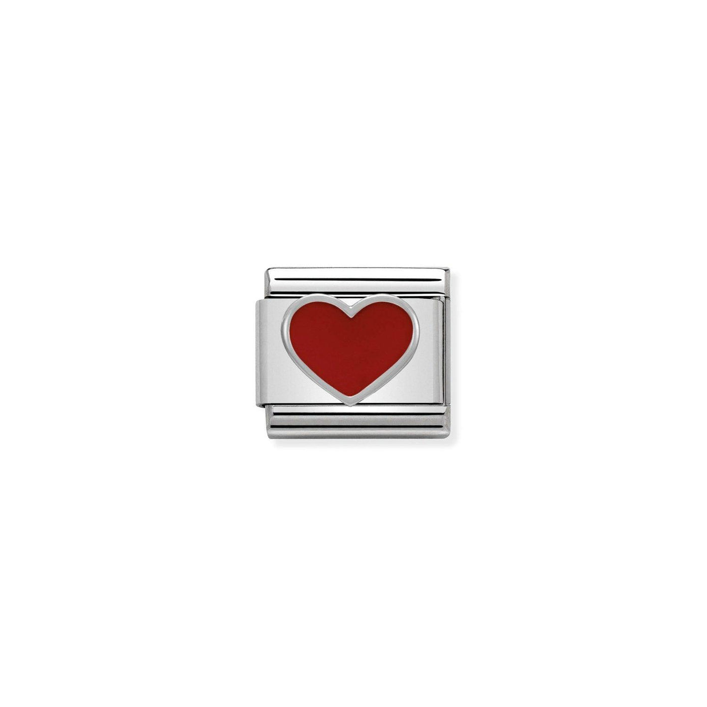 Nomination Enamel Red Heart Link - Rococo Jewellery