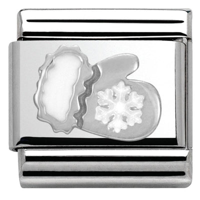 Nomination Silvershine Snowflake in Mitten Charm - Rococo Jewellery
