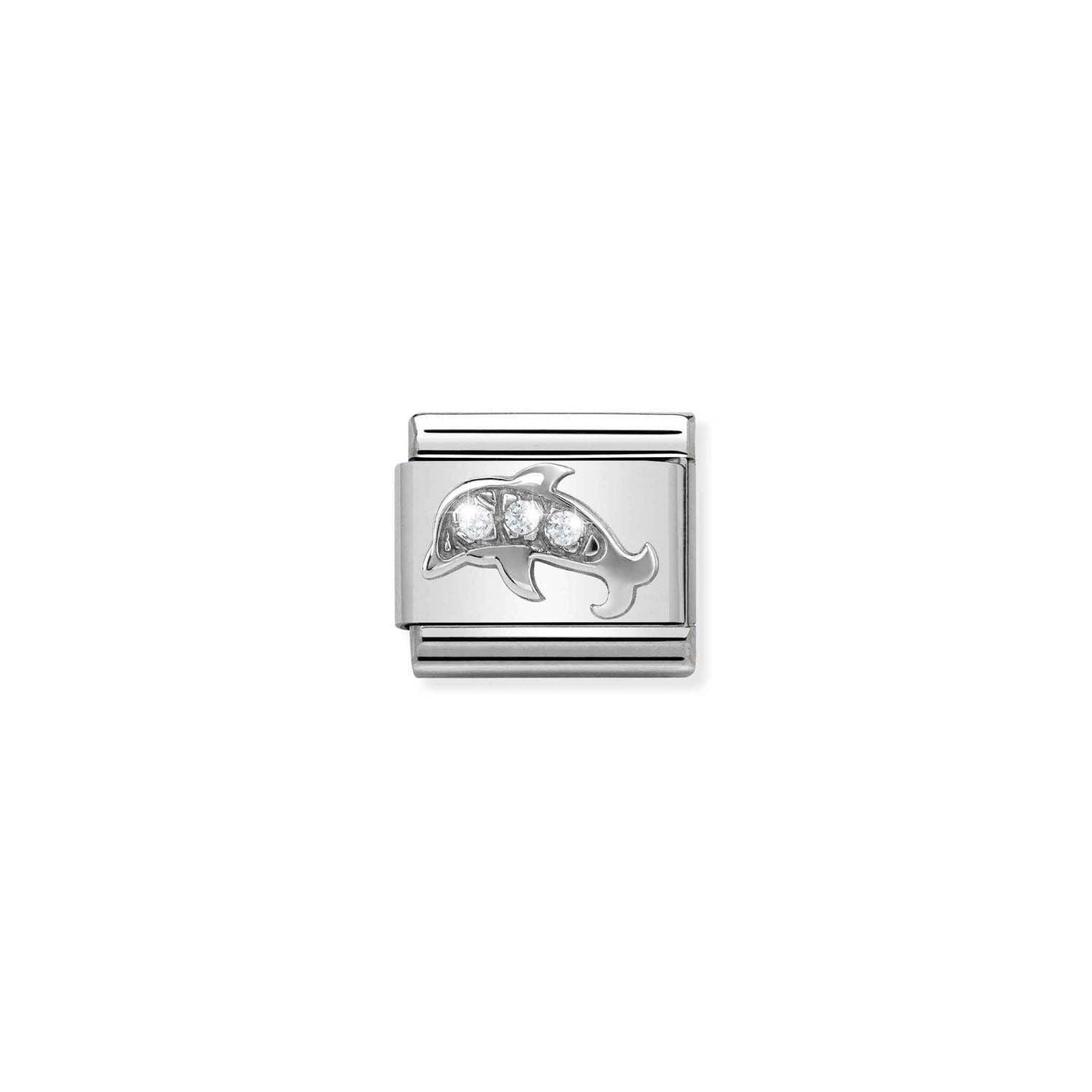 Nomination Silvershine CZ Dolphin Charm - Rococo Jewellery