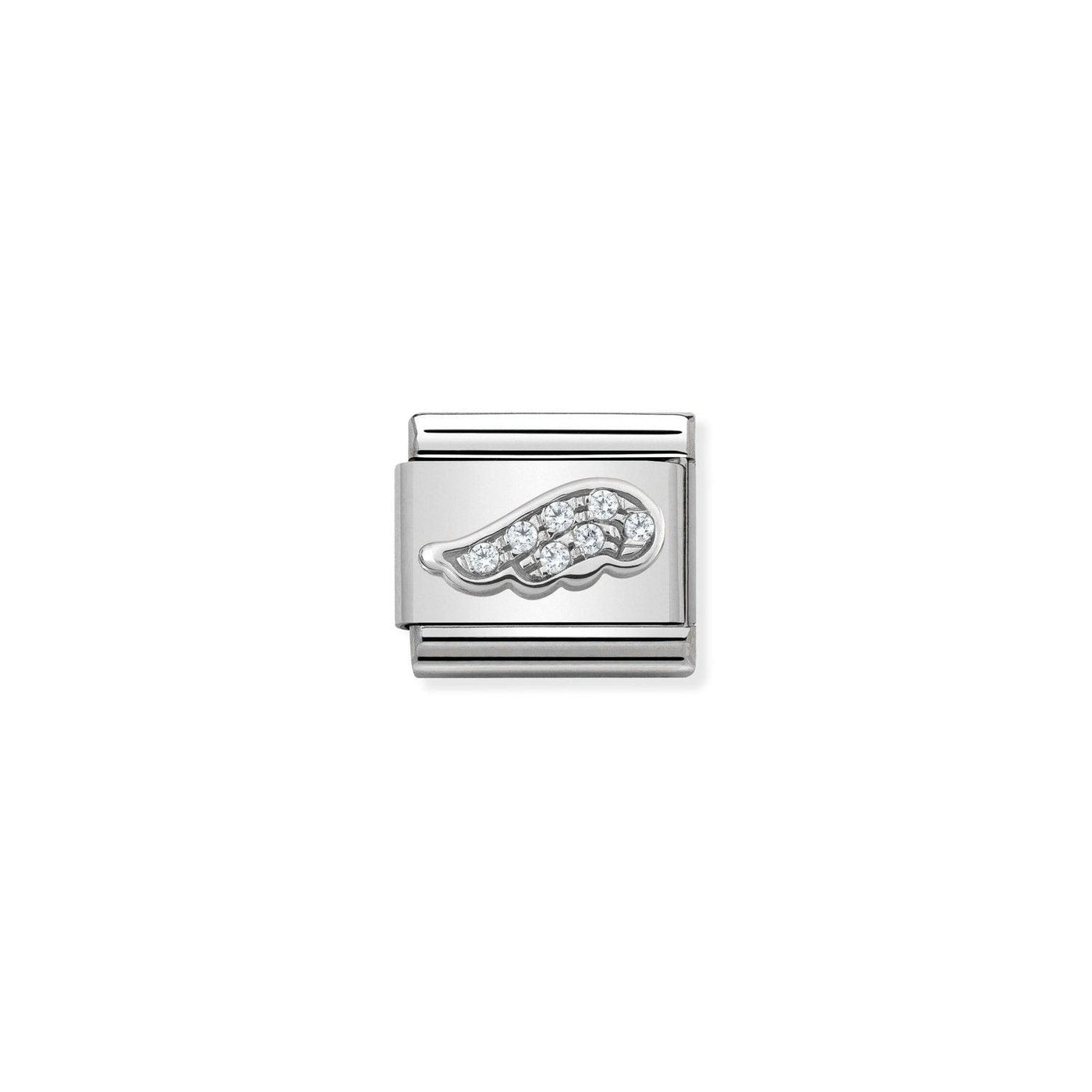 Nomination Silvershine Clear Angel Wing CZ Charm - Rococo Jewellery