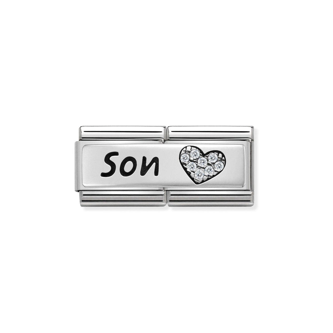 Nomination Classic Son Double Link Charm - Rococo Jewellery