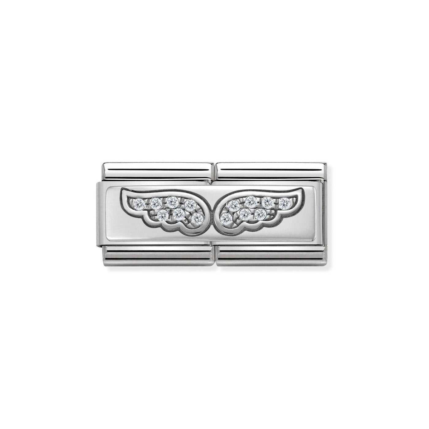 Nomination Classic Angel Wings Double Link Charm - Rococo Jewellery