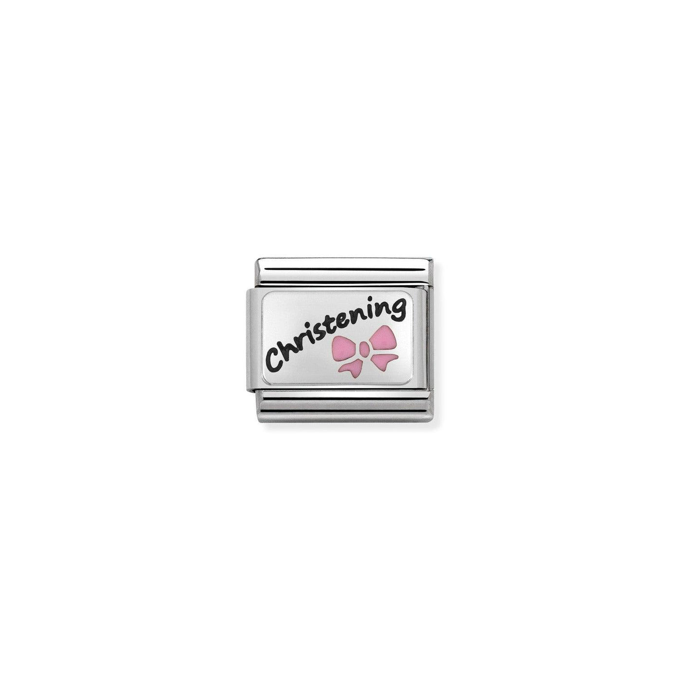 Nomination Classic Silver and Pink Christening Charm - Rococo Jewellery
