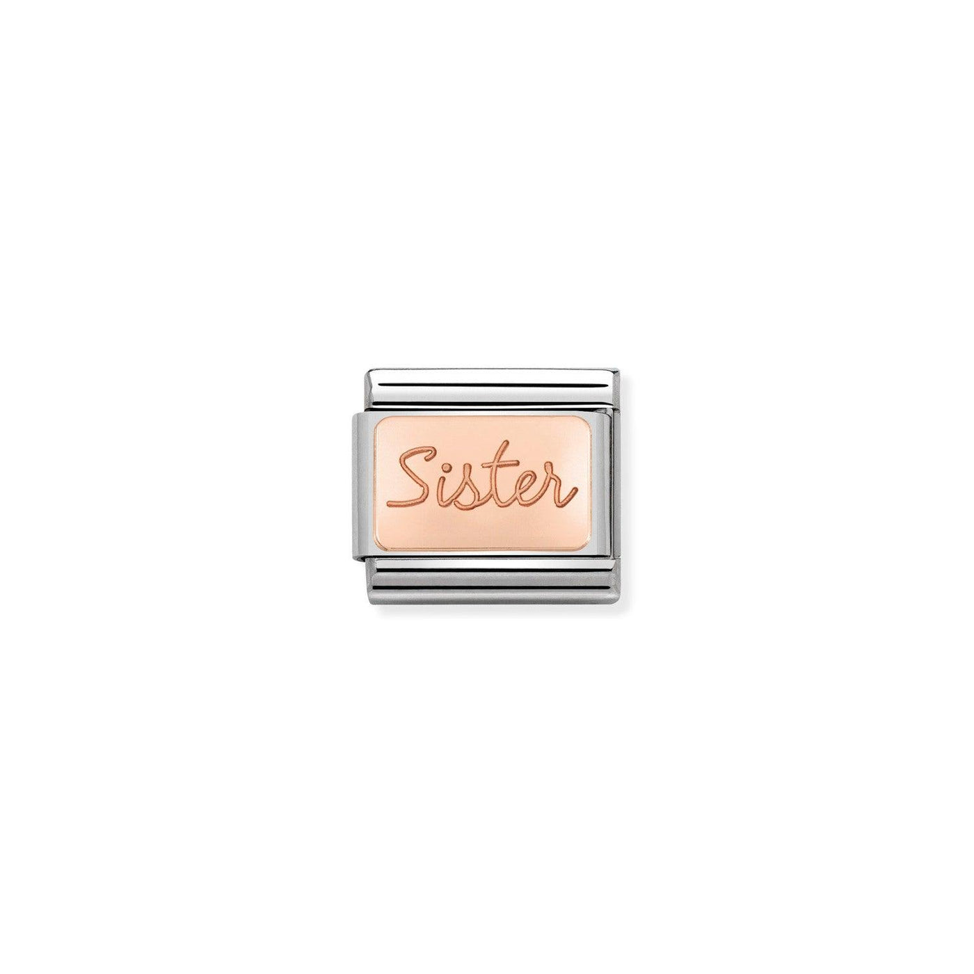 Nomination Classic 9ct Rose Gold Sister Charm - Rococo Jewellery