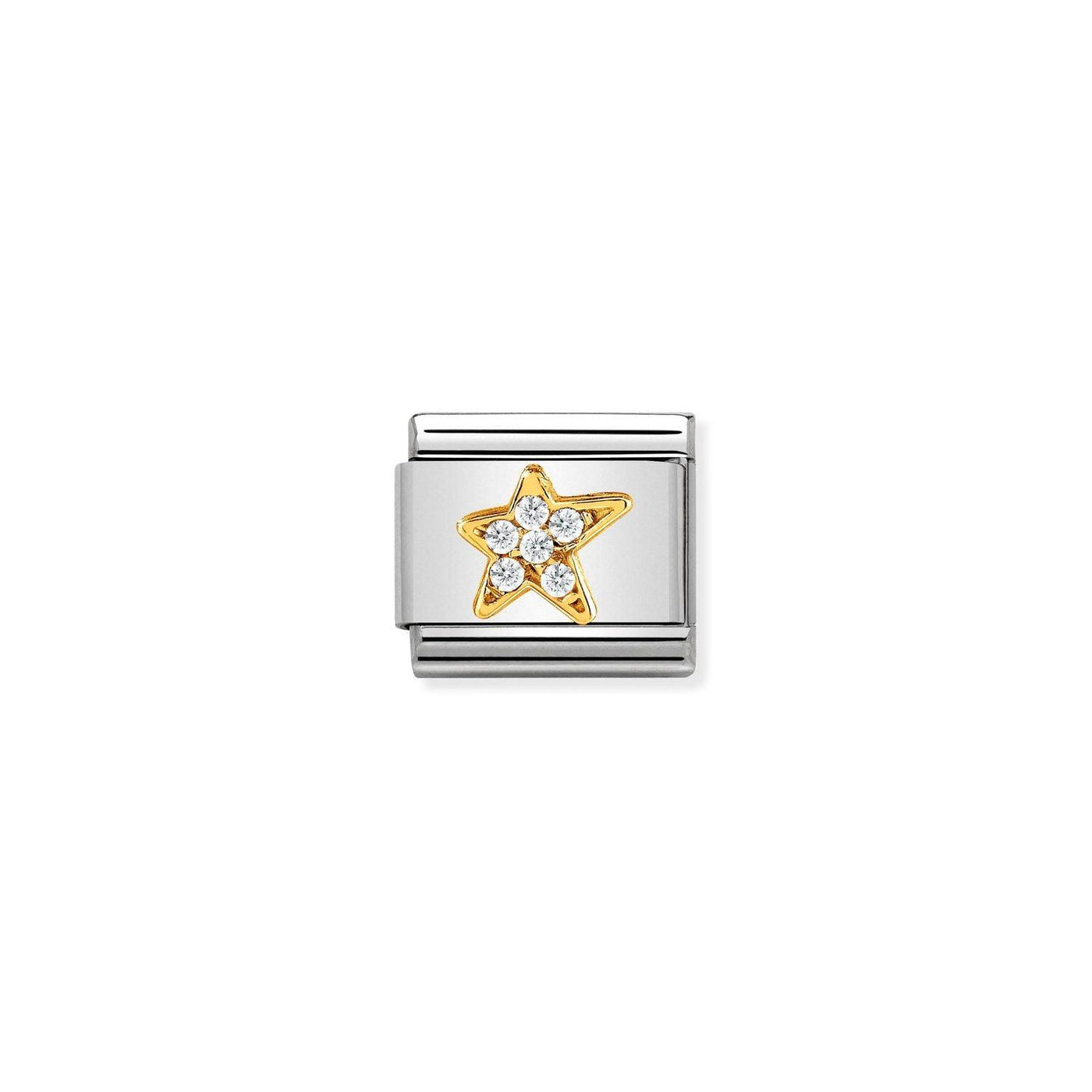 Nomination Classic Yellow Gold Asymmetric Star Charm - Rococo Jewellery