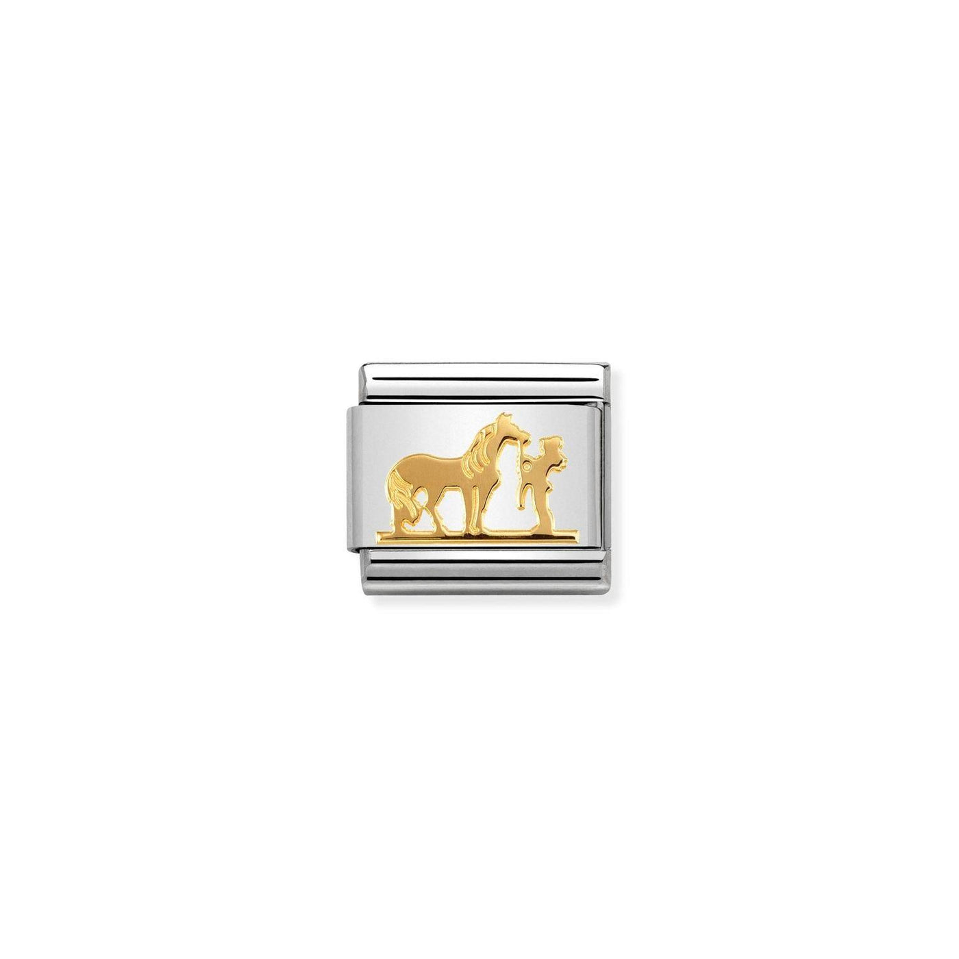 Nomination Classic Gold Horse With Rider Charm - Rococo Jewellery