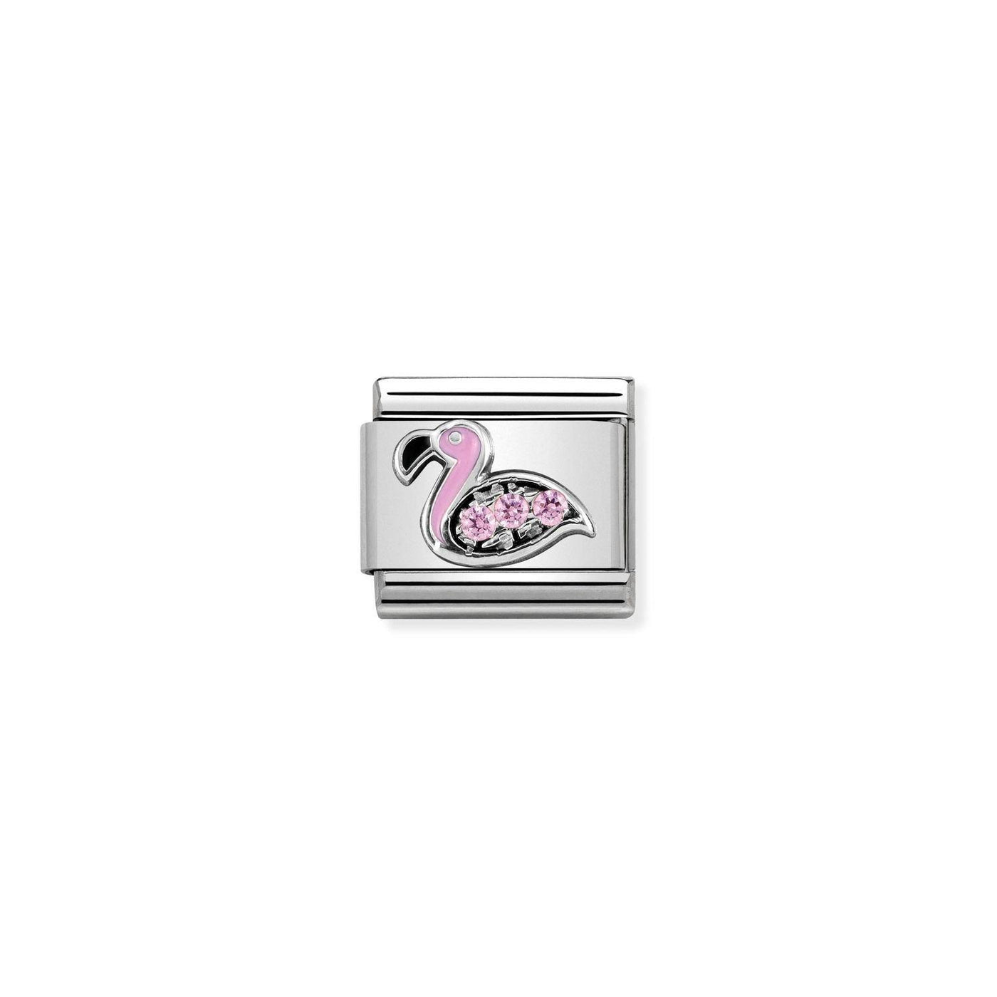 Nomination Classic Flamingo Cubic Zirconia Charm - Rococo Jewellery