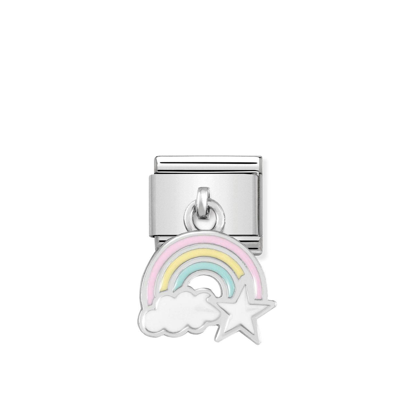 Nomination Classic Silver & Multicoloured Rainbow Drop Charm - Rococo Jewellery
