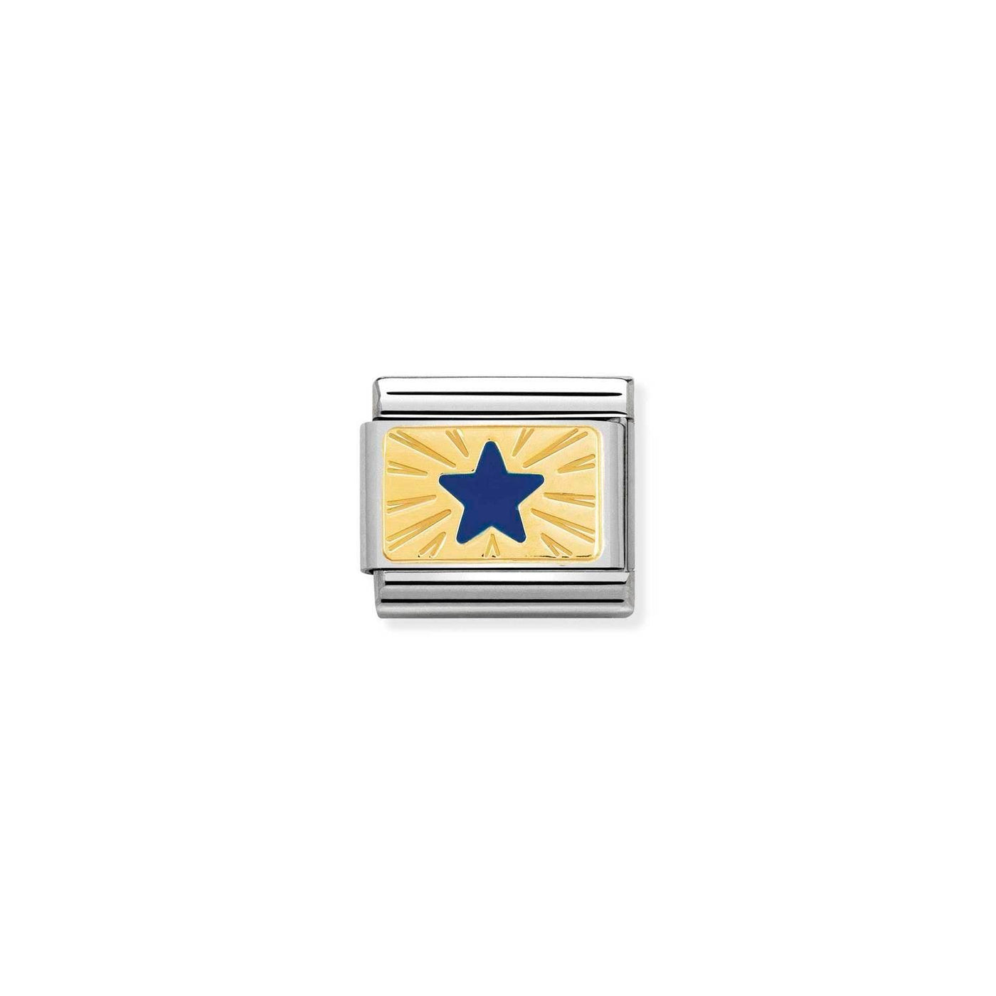 Nomination Classic 18ct Gold Blue Star Charm - Rococo Jewellery