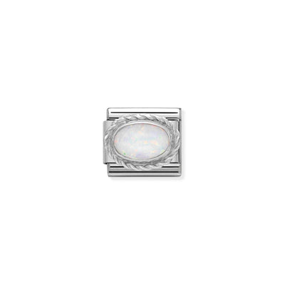 Nomination Charm White Opal Stone - Rococo Jewellery