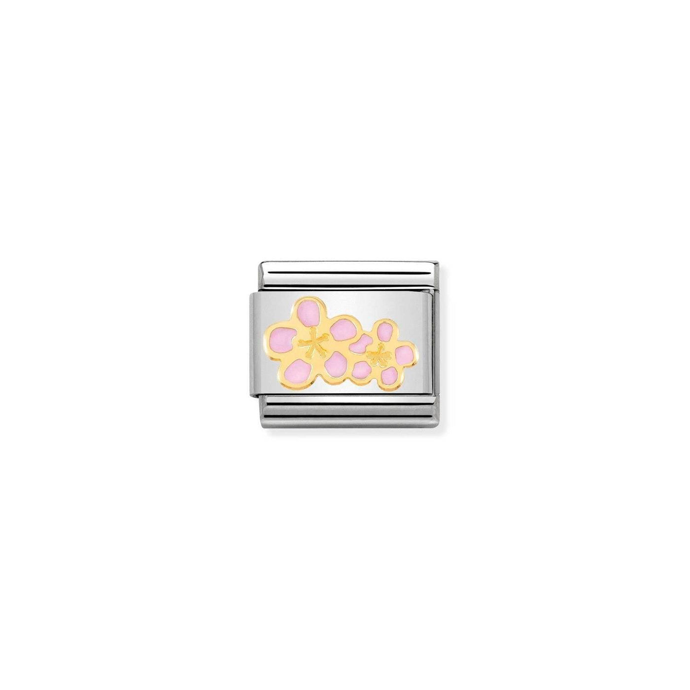Nomination Classic Gold And Pink Peach Blossom Charm - Rococo Jewellery
