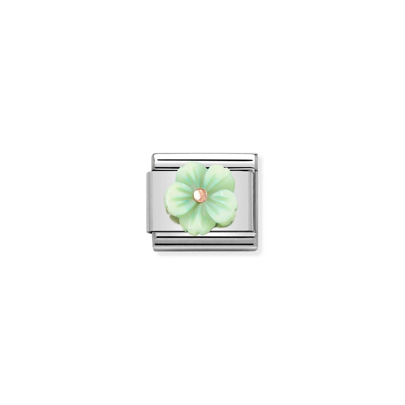 Nomination Classic Flower In Green Mother Of Pearl Charm - Rococo Jewellery