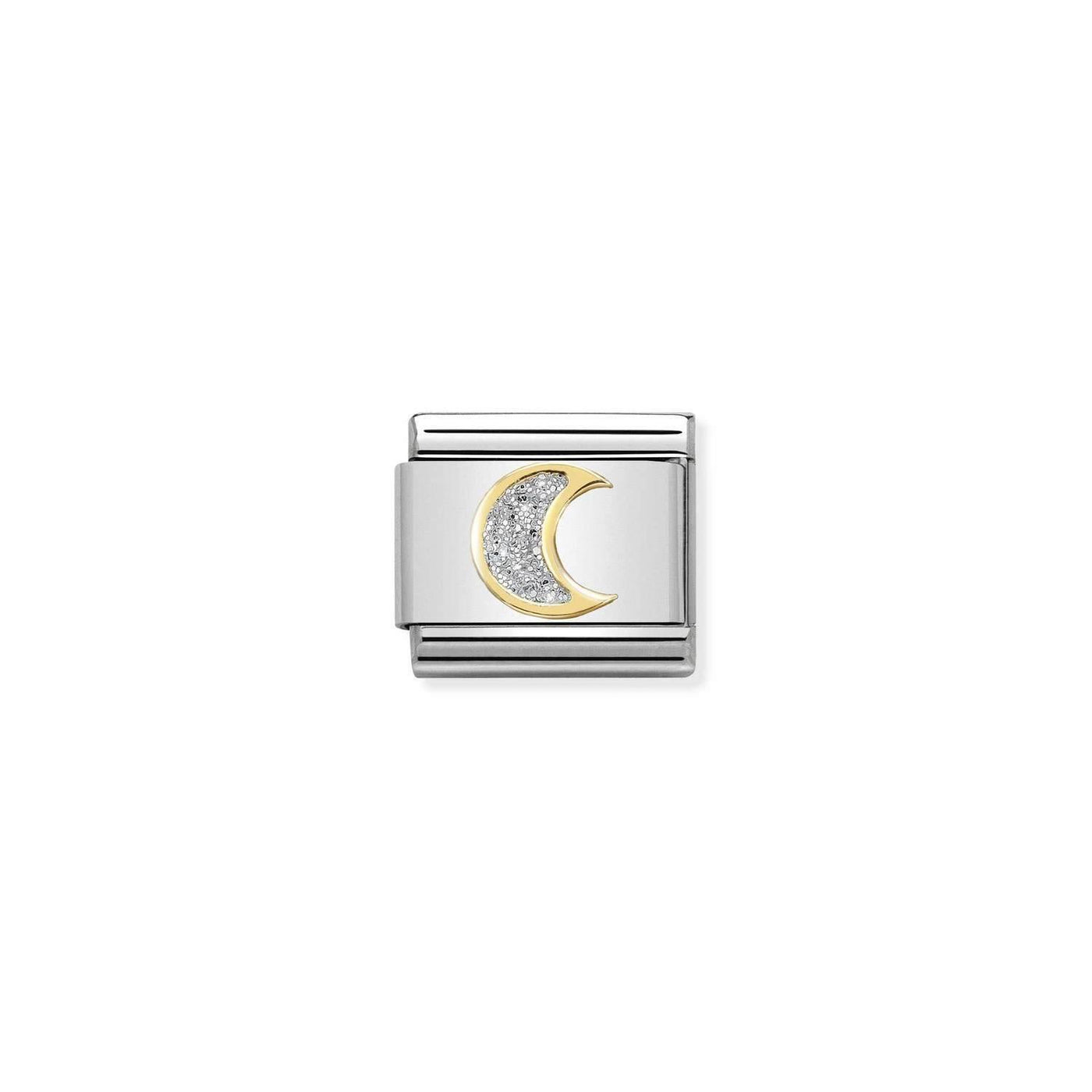 Nomination Classic 18ct Gold & Silver Glitter Moon - Rococo Jewellery