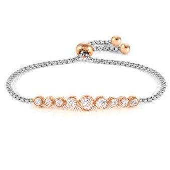 Nomination Milleluci Bracelet with Round White Crystals - Rococo Jewellery