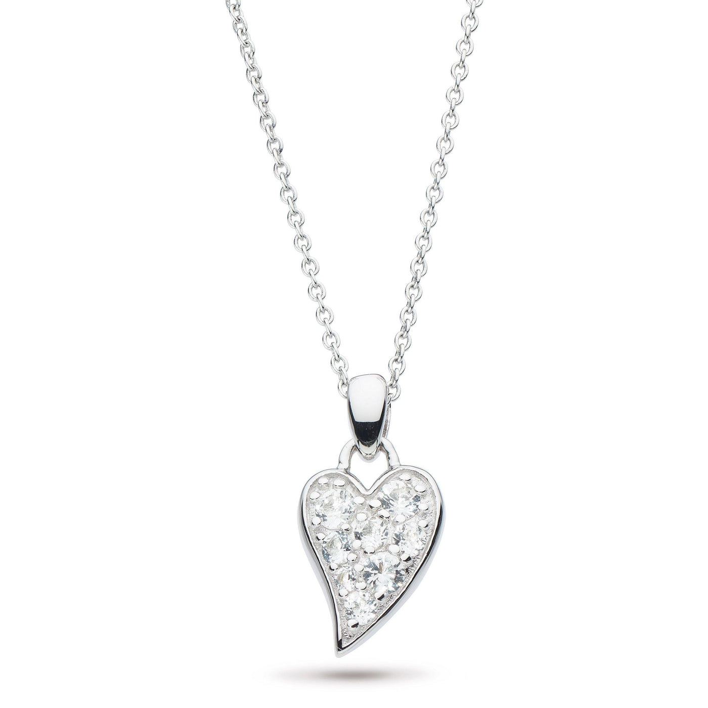 Kit Heath Desire Precious White Topaz Small Heart Necklace - Rococo Jewellery