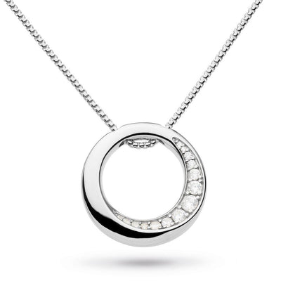 Kit Heath Bevel Cirque CZ Necklace in Sterling Silver - Rococo Jewellery