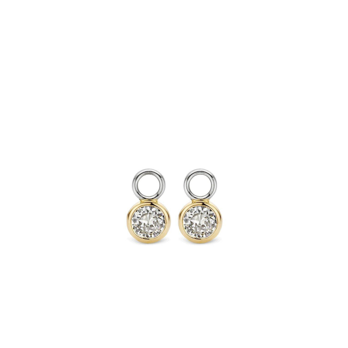 Ti Sento 18ct Gold Vermeil Brilliant-Cut Cubic Zirconia Ear Charms - Rococo Jewellery