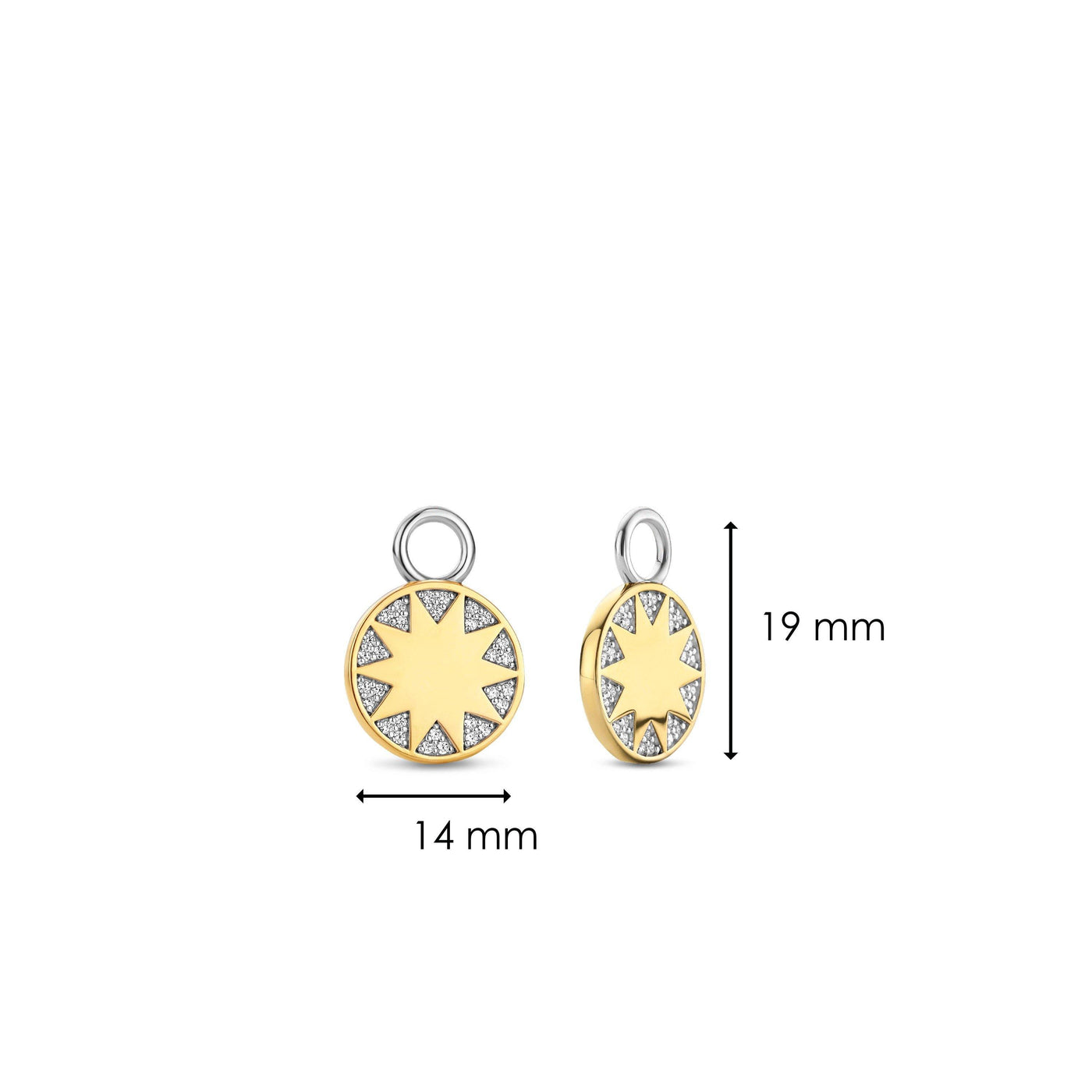 Ti Sento 18ct Gold Vermeil Sunray Ear Charms - Rococo Jewellery