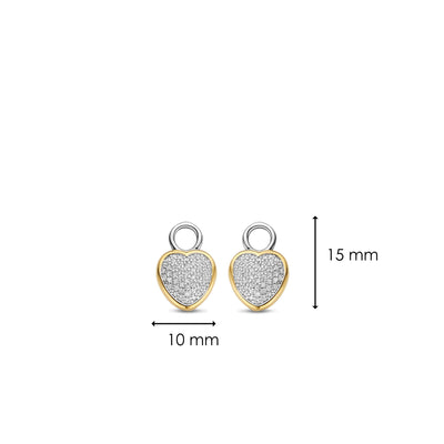 Ti Sento 18ct Gold Vermeil Assorted Heart Ear Charms - Rococo Jewellery