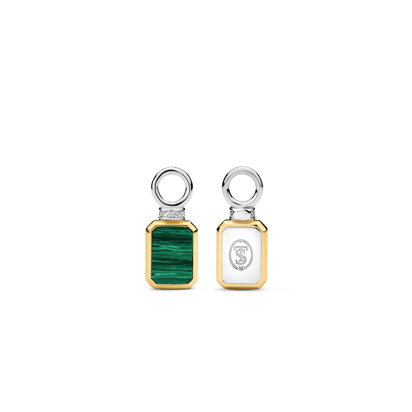 Ti Sento Malachite Ear Charms - Rococo Jewellery