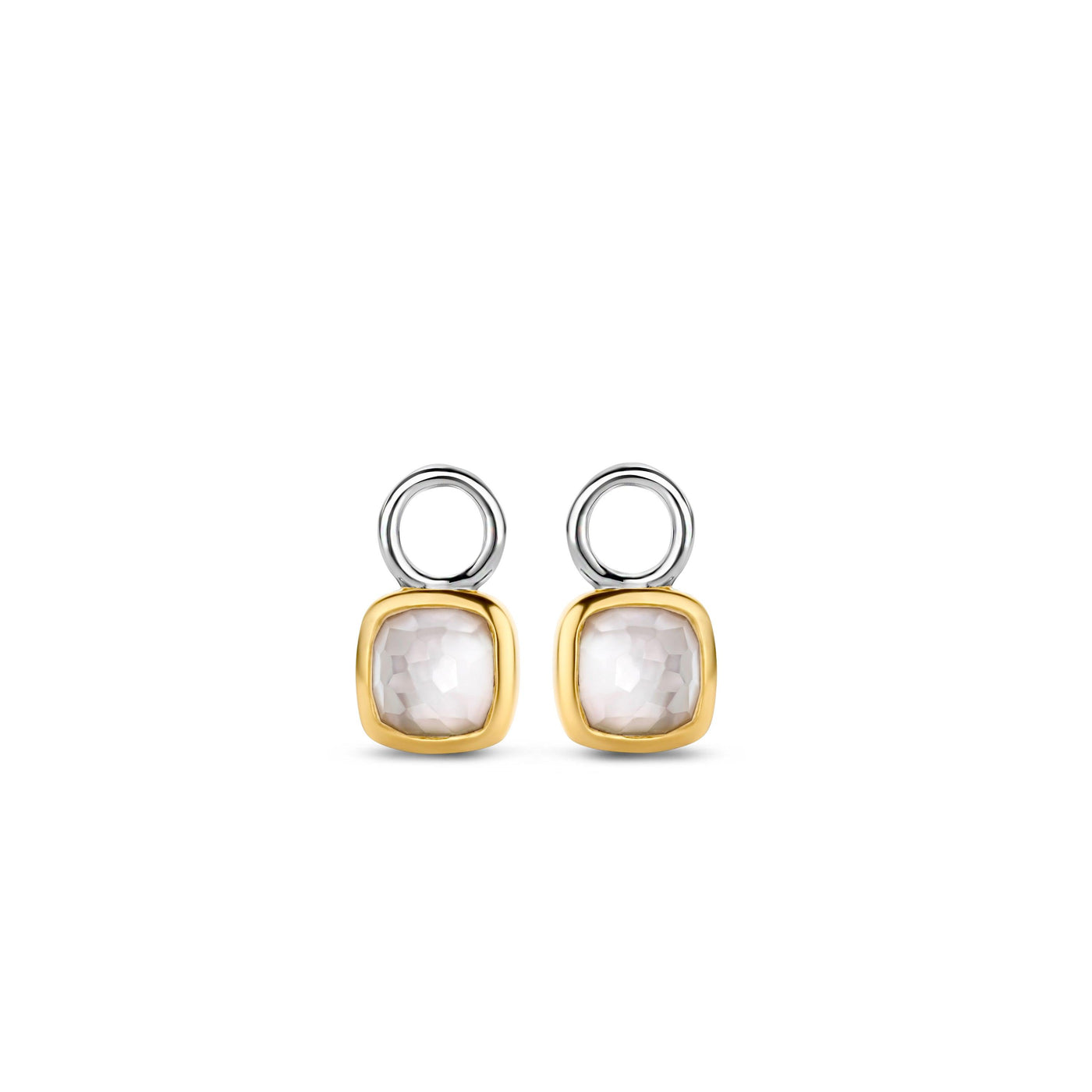 Ti Sento Mother of Pearl Cushion-Cut Ear Charms - Rococo Jewellery
