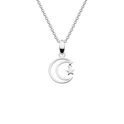 Moon and Star Pendant Necklace - Rococo Jewellery