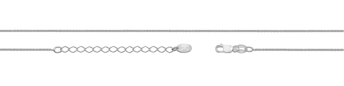 Sterling Silver Slim Trace Chain - Various Lengths - Rococo Jewellery