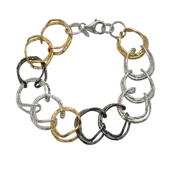 Organic Three Colour Circles Bracelet - Rococo Jewellery