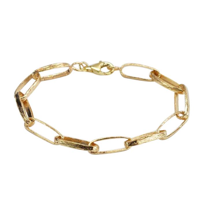 Saphirim Oval Links Textured Bracelet - Rococo Jewellery