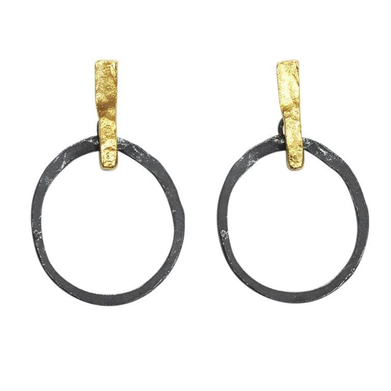 Geometric Circle Drop Earrings - Rococo Jewellery