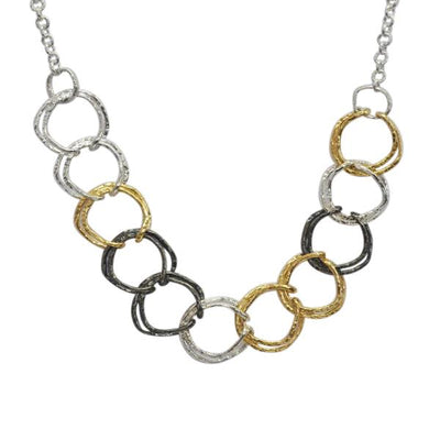 Organic Three Colour Circles Necklace - Rococo Jewellery
