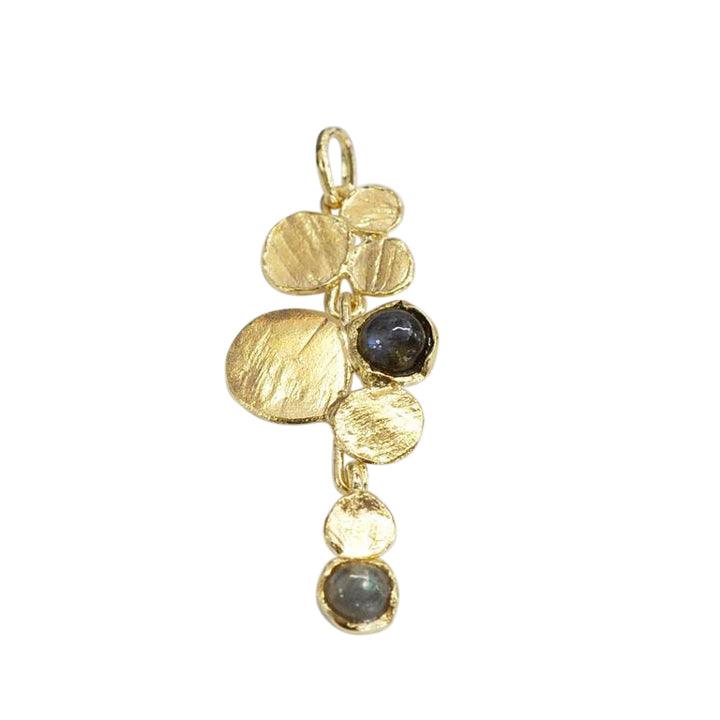 Gold and Labradorite Asymmetrical Necklace - Rococo Jewellery