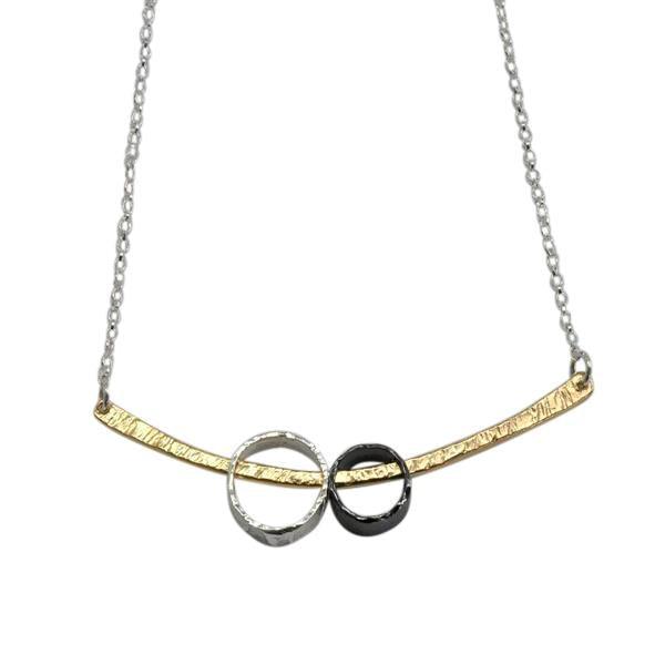 Two Circle Bar Necklace - Rococo Jewellery