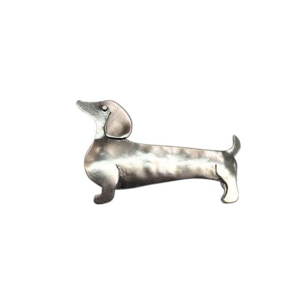 Dachshund Sterling Silver Dog Brooch - Rococo Jewellery