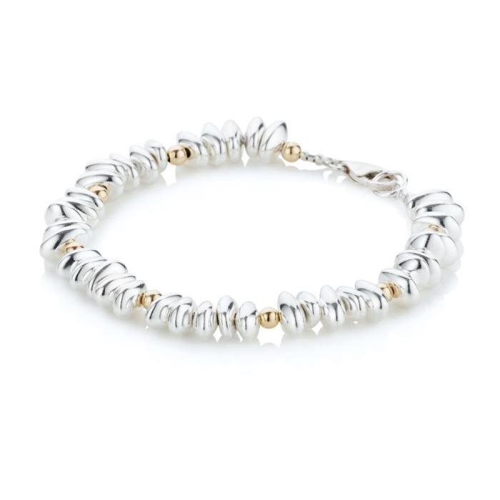 Lavan Gold & Silver Pebble Bracelet - Rococo Jewellery