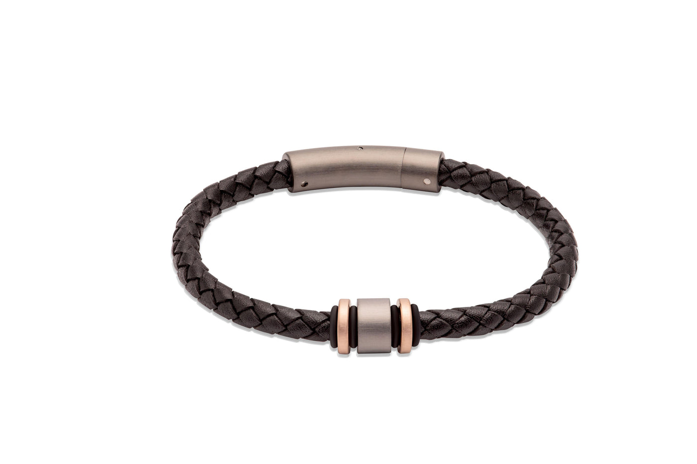 Unique & Co Leather Bracelets with a Gunmetal Charm - Rococo Jewellery