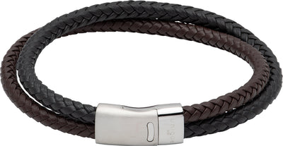 Unique & Co Magnetic Steel Clasp Double Row Leather Bracelet - Various Colours - Rococo Jewellery