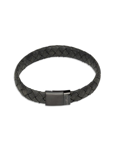 Unique & Co Wide Band Leather Bracelet with Coloured Matte Clasp - Various Colours - Rococo Jewellery