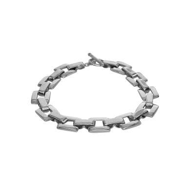 Sterling Silver Squared Bracelet - Rococo Jewellery