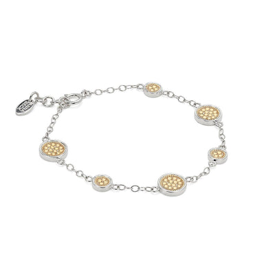 Anna Beck Classic Station Bracelet - Gold & Silver - Rococo Jewellery