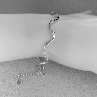 Silver Curves Bracelet - Rococo Jewellery
