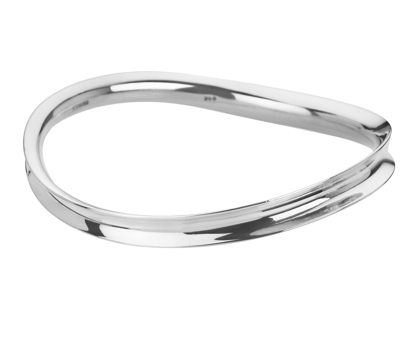 Wave Bangle in Sterling Silver - Rococo Jewellery