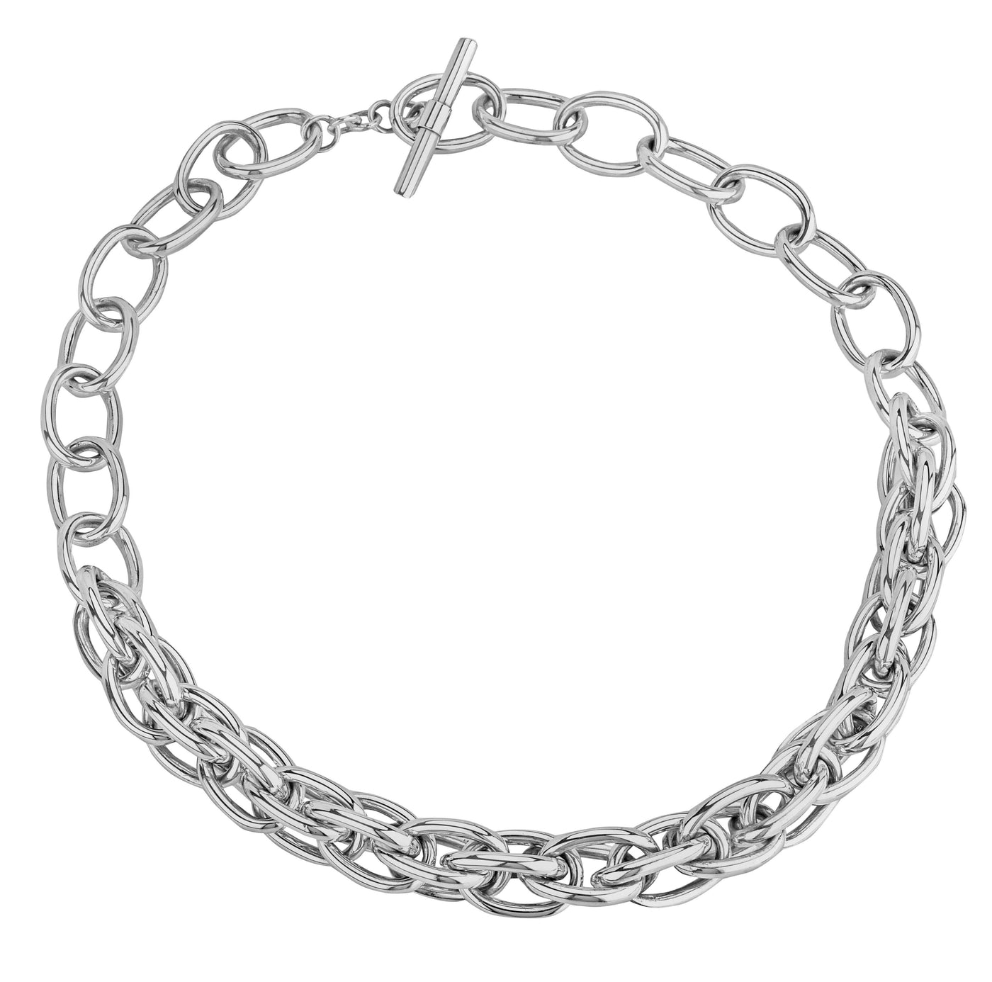 Chunky Link Chain Necklace in Sterling Silver - Rococo Jewellery