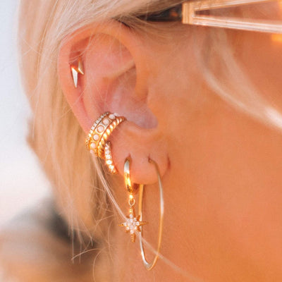 Scream Pretty Starburst Hoop Earrings - Rococo Jewellery