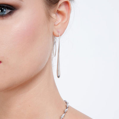Lucy Q Long Solid Drop Earrings - Rococo Jewellery