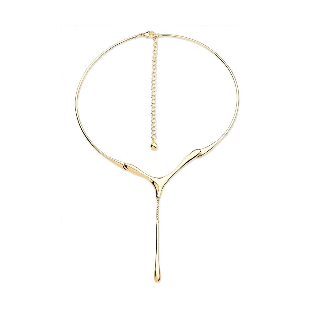 Lucy Q Drop Gold Necklace - Rococo Jewellery